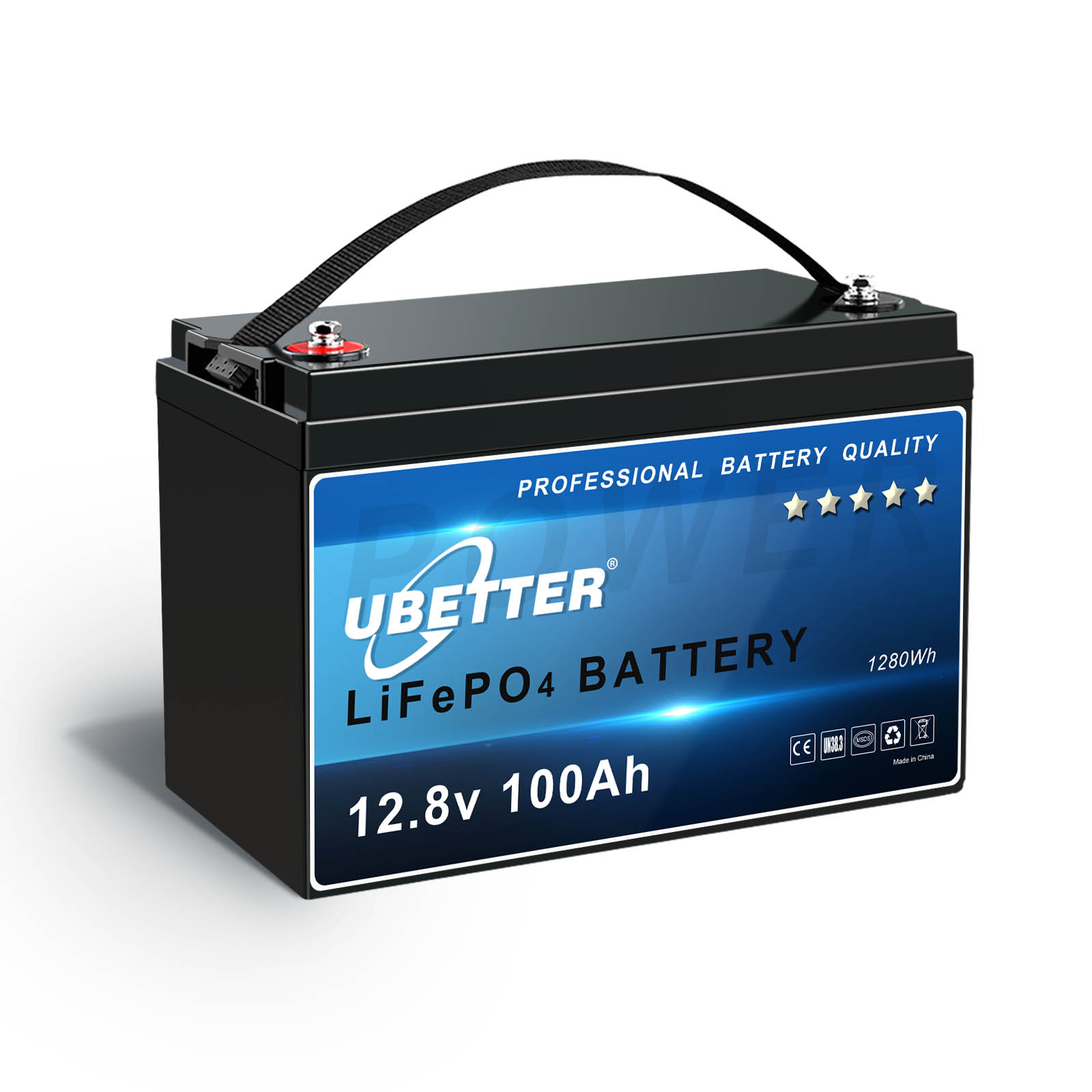 Ubetter 12.8V 100Ah Lithium-ion Battery